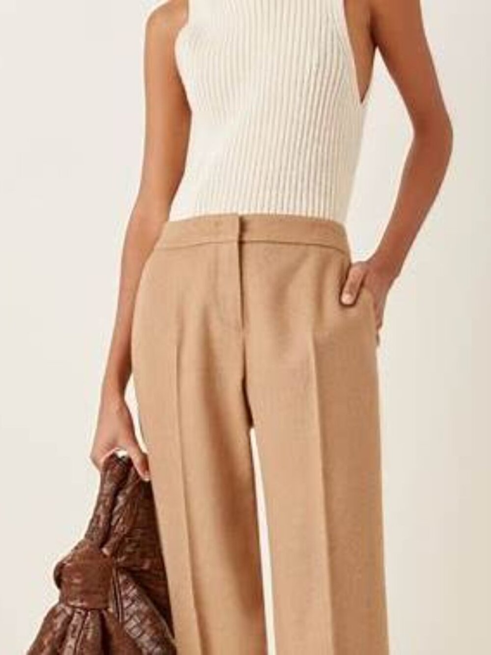Max Mara Pescia 100% Camel Hair Trouser Pants Made in Italy - Picture 7 of 11